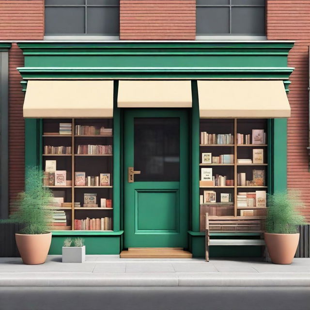 Create an image of the exterior of a bookstore