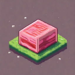 An infinite, magical piece of meat depicted in pixel art style