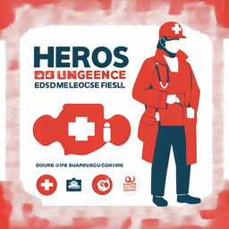 Create a visually engaging book cover for the French title "Héros d'Urgence: Le Guide de Premiers Secours Que Tout le Monde Doit Connaître pour Sauver des Vies en Cas d'Urgence"