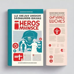 Create a visually engaging book cover for the French title "Héros d'Urgence: Le Guide de Premiers Secours Que Tout le Monde Doit Connaître pour Sauver des Vies en Cas d'Urgence"