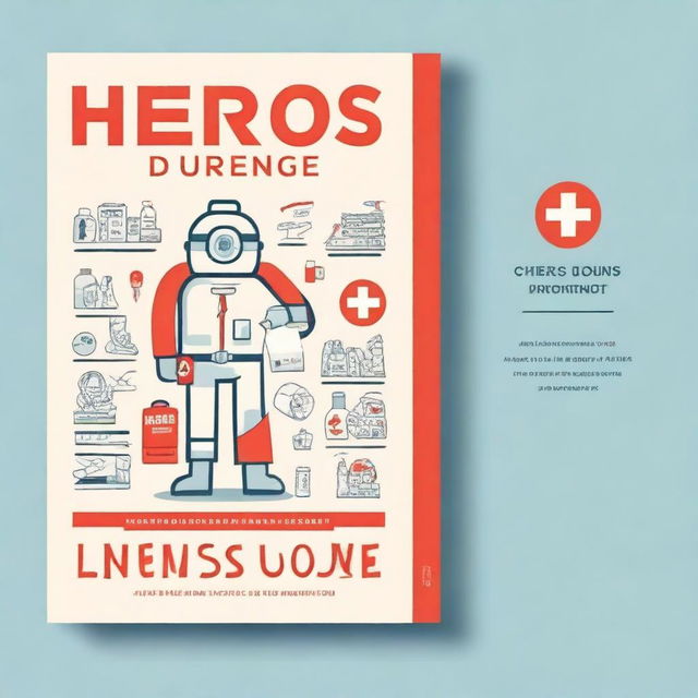 Create a visually engaging book cover for the French title "Héros d'Urgence: Le Guide de Premiers Secours Que Tout le Monde Doit Connaître pour Sauver des Vies en Cas d'Urgence"