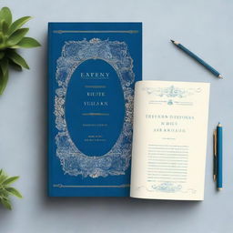 Create a blue color book cover for 'Twenty Years After' by Alexandre Dumas