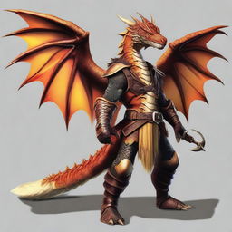 Create a character who is an explorer and monster hunter of the draconic race