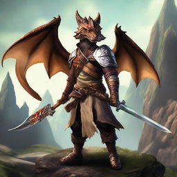 Create a character who is an explorer and monster hunter of the draconic race