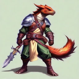 Create a character who is an explorer and monster hunter of the draconic race