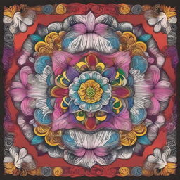 Create a book cover for 'Mandala Coloring Book For Adults'
