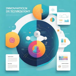 Create a cover page illustration for a book titled 'Innovation in Technology and Management