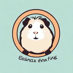 Create a fun and playful logo featuring a cute guinea pig