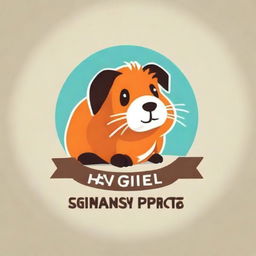 Create a fun and playful logo featuring a cute guinea pig