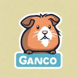 Create a fun and playful logo featuring a cute guinea pig