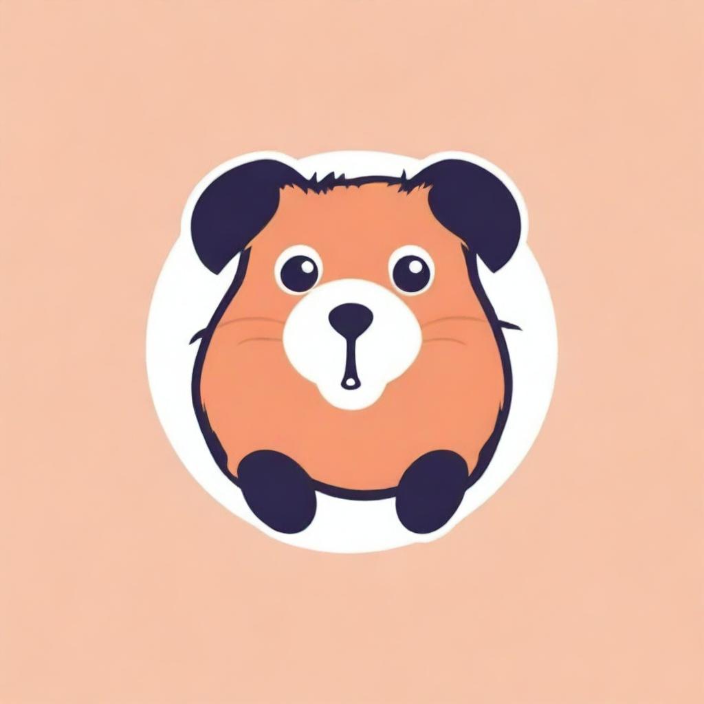 Create a cute and friendly logo featuring a guinea pig