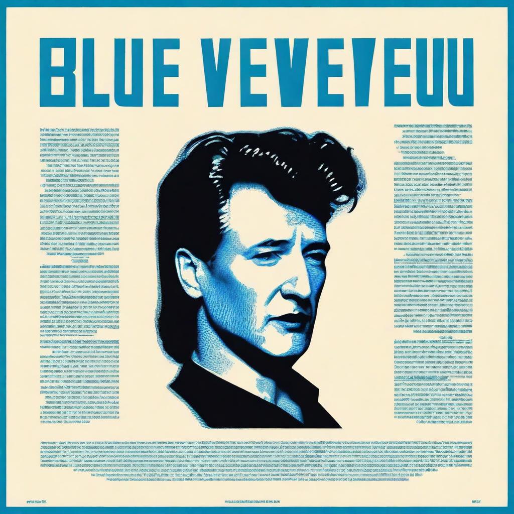 Create a poster for David Lynch's movie 'Blue Velvet'