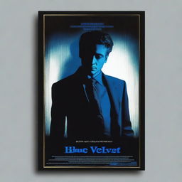 Create a movie poster for a film titled 'Blue Velvet'