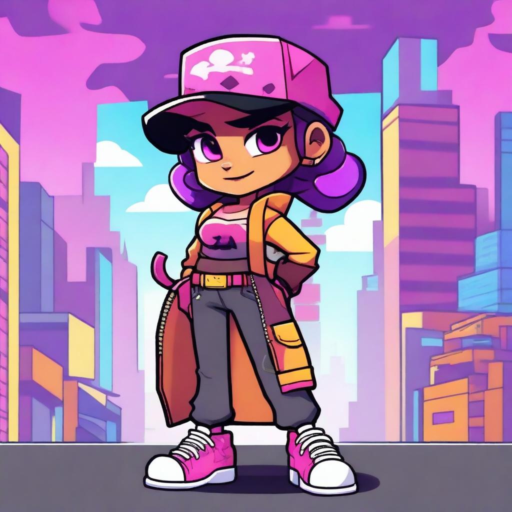 Create a Brawl Stars character named Moxy the Retropolis