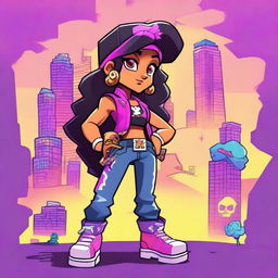 Create a Brawl Stars character named Moxy the Retropolis