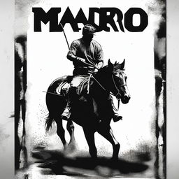 Create a black and white movie poster titled 'Marko Polo'