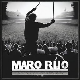 Create a black and white movie poster titled 'Marko Polo'