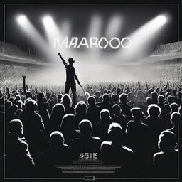 Create a black and white movie poster titled 'Marko Polo'