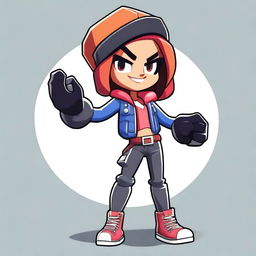 Create an image of a new Brawl Stars character named Wage