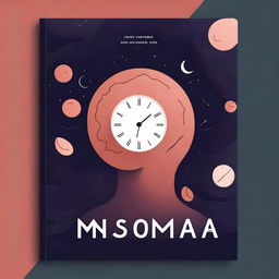 Create an ebook cover with a visually striking design that highlights the theme of insomnia