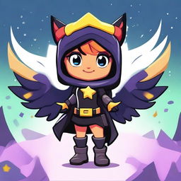 Create a Brawl Stars character named Kitty the Dark Brawliday