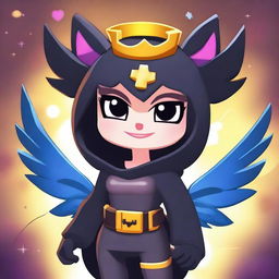 Create a Brawl Stars character named Kitty the Dark Brawliday