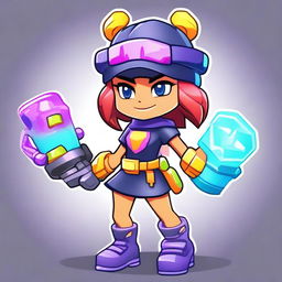 Create a Brawl Stars character named 'Antivirus Girl'