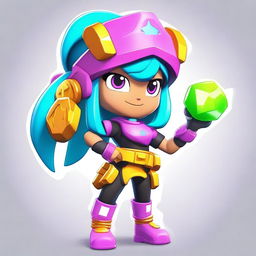 Create a Brawl Stars character named 'Antivirus Girl'