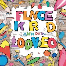 A vibrant and engaging coloring book cover for children, featuring fun illustrations and playful fonts