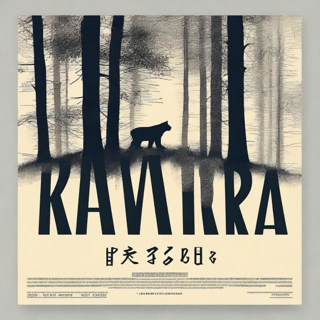 Create a movie poster for the title 'KAVORKA' with the subtitle 'The Lure of the Animal