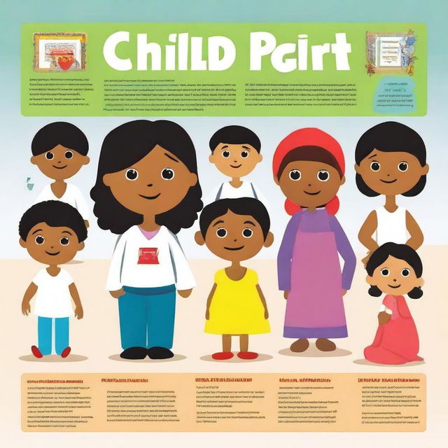 Design an informative and visually appealing poster on child rights in English