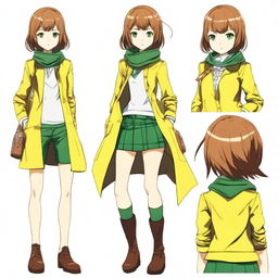 Create a detailed drawing of Chie Satonaka from Persona 4