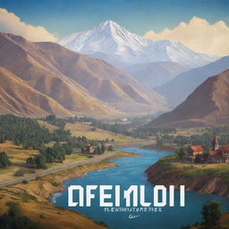 A start screen for an Armenian-themed video game devoid of people and buildings. Focus primarily on Armenia's unique natural landscapes, such as mountains, forests, and rivers.