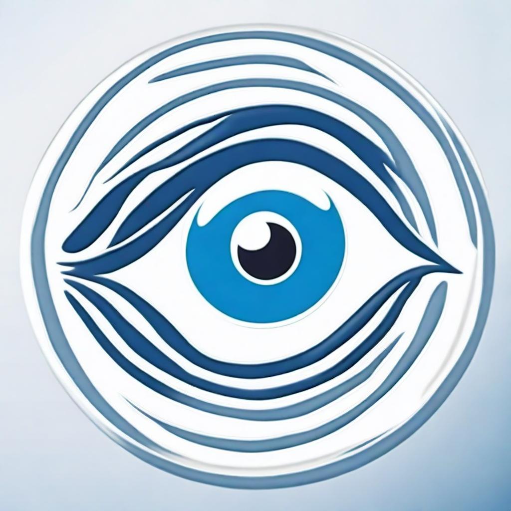 Create an image of the Greek eye icon, also known as the evil eye or Mati