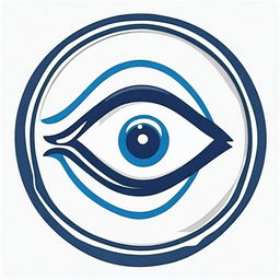 Create an image of the Greek eye icon, also known as the evil eye or Mati