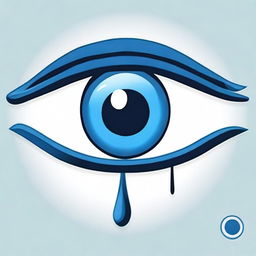 Create an image of the famous Greek blue eye, also known as the evil eye or Mati