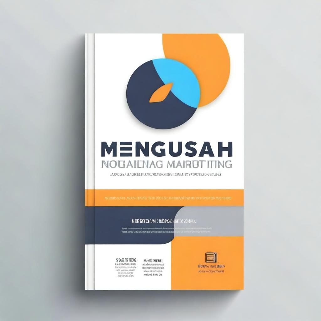 Create a book cover for a title called 'Menguasai Digital Marketing: Strategi Inovatif bagi Perguruan Tinggi untuk Membangun Reputasi dan Menarik Calon Mahasiswa'