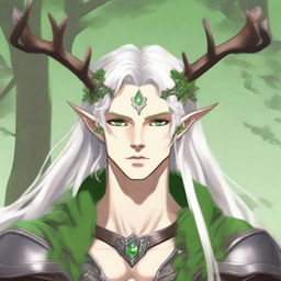 A 25-year-old young male half-dryad with a slender but strong build