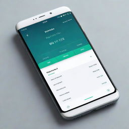 A sleek, modern mobile banking application interface titled 'WELLWISHFIN', with clear buttons for transactions, account balance and customer support.