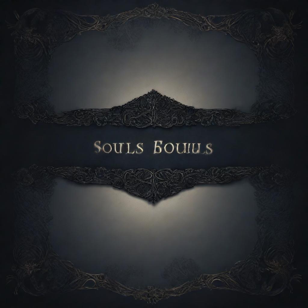 An atmospheric and darkly themed text box banner with intricate design elements suitable for a souls-like game.