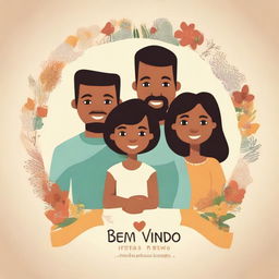 Create a cover for the course 'Bem Vindo a Família' for the evangelical church Projeto Aliança Eterna