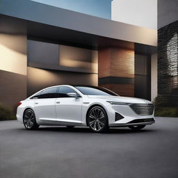 A modern sedan from the year 2020, showcasing a contemporary design with sleek lines and a comfortable interior