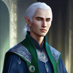 Mornemir Tirnael, a young noble elven wizard