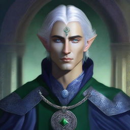 Mornemir Tirnael, a young noble elven wizard