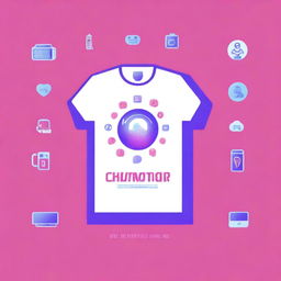 Create a T-shirt design themed around artificial intelligence technologies and their application in business
