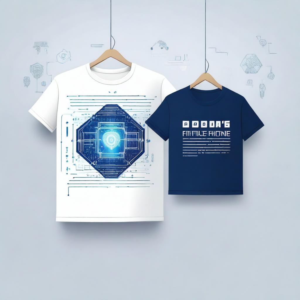 Create a T-shirt design with the text 'Today's future is Artificial Intelligence' above