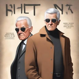 A book cover featuring an aging spy and a young spy