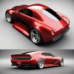 Create a custom hypercar that is a fusion of a 1937 Chevy Coupe and a Camaro