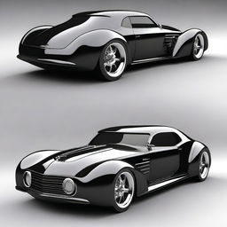 Create a custom hypercar that is a fusion of a 1937 Chevy coupe and a Camaro