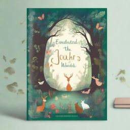 A beautifully illustrated book cover featuring an enchanting forest scene with magical creatures